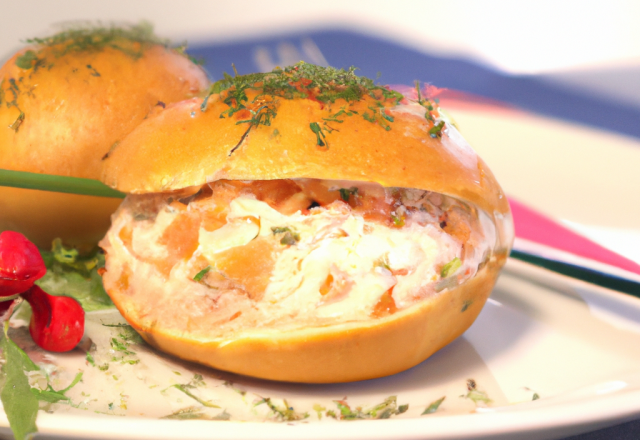 Pain de crabe au saumon fumé