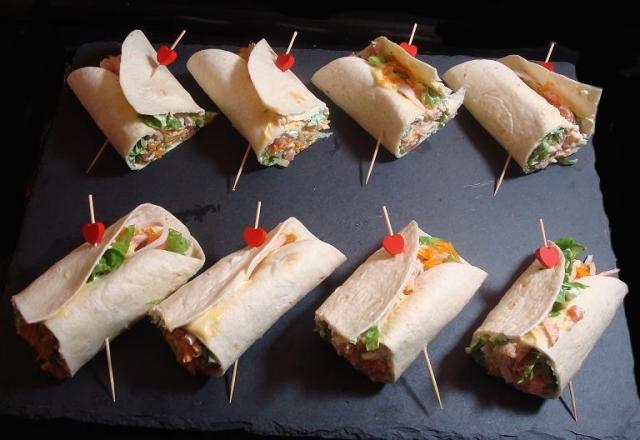 Wraps au cottage cheese et blanc de dinde