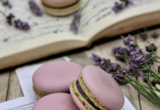 Macarons à la lavande du jardin