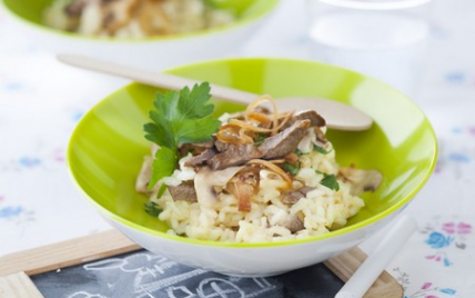 Risotto d'agneau aux champignons