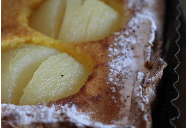 La tarte amandine aux poires