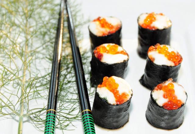 Makis œufs de saumon fenouil