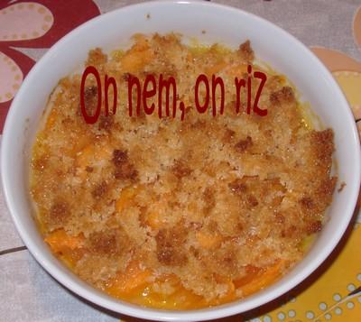 Crumble de melon à la noix de coco