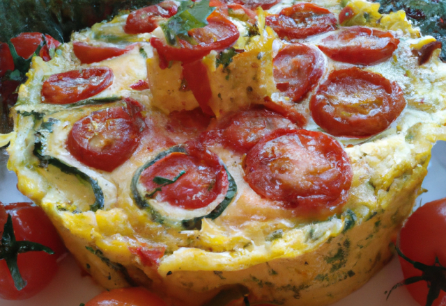 Cake à la courgette aux fromages et tomates confites