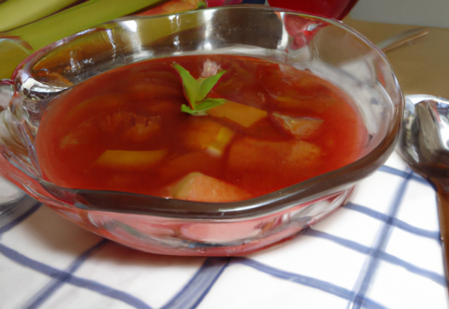 Compote fraises rhubarbe