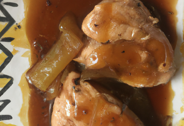 Cuisses de poulet sauce foie gras