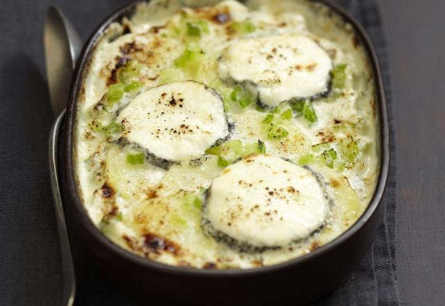 Gratin de céleri et de pommes de terre au Sainte-Maure de Touraine