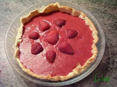 Tarte miroir aux fraises