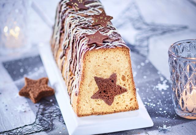 Bûche de Noël étoilée