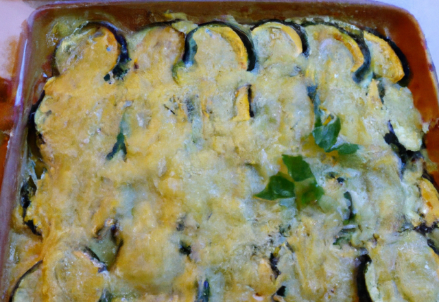 Gratin de courgettes au parmesan