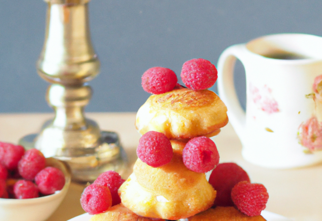 Mini-charlotte roses aux litchis et framboises