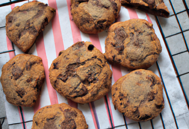 Cookies vergeoise/cassonade aux pépites de chocolat