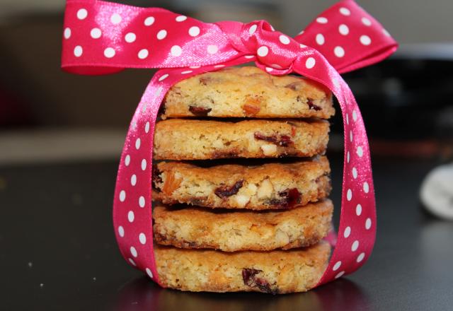 Cookies américains au chocolat blanc et aux cranberries