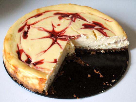 Cheesecake chocolat blanc et framboises