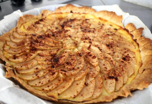 Tarte aux pommes à la vanille