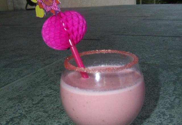 Smoothie fraises amandes