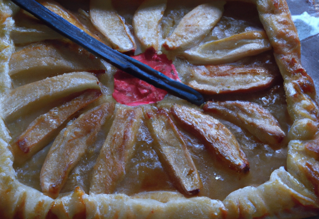 Galette de pâte feuilletée sucrée maison