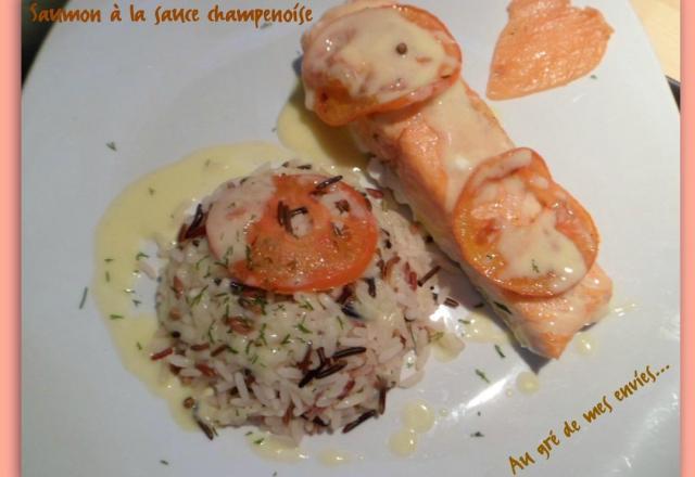 Saumon et sa sauce champenoise