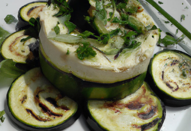 Flan à la courgette et chèvre frais