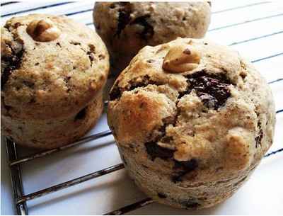 Muffins chocolat noisette, cœur fondant