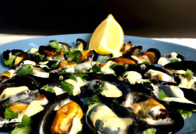 Moules au roquefort maison