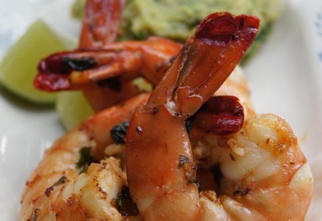 Crevettes sautées à l'ail de Lomagne