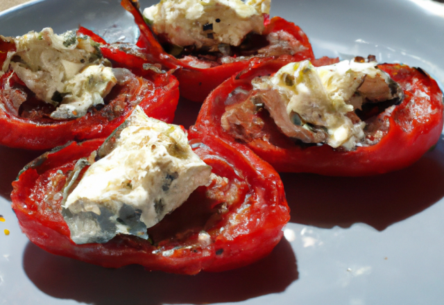 Tomates aux anchois et au chèvre