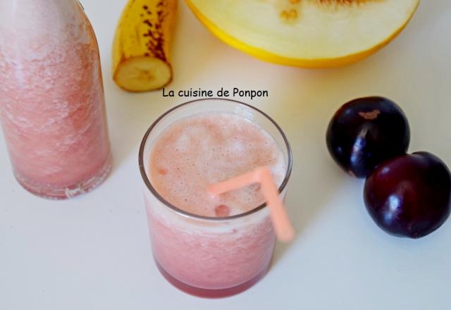 Jus de melon, prune, banane, kiwi et acérola