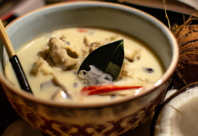 Soupe thaïe, poulet & lait de coco