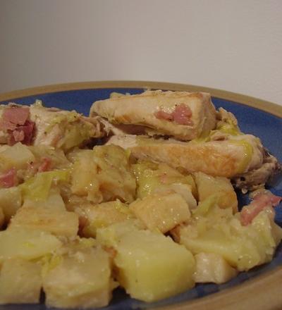 Poulet au lard