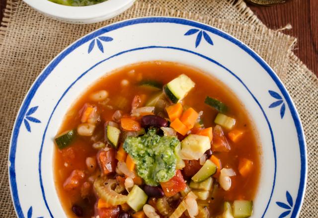 Recette de la traditionnelle soupe provençale au pistou