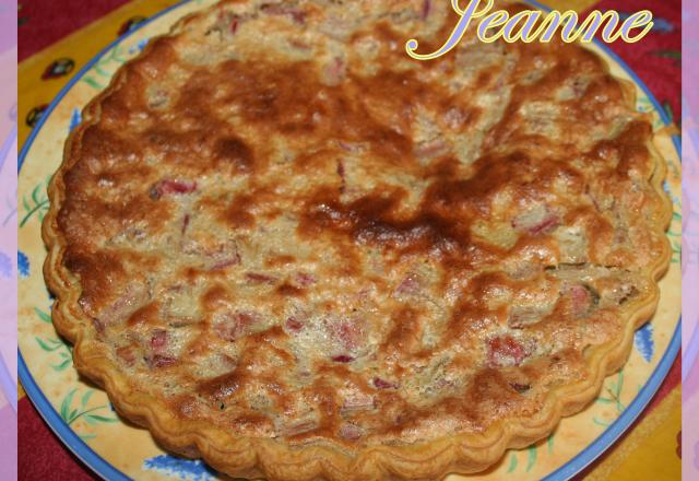 Tarte à la rhubarbe idéale pour le goûter