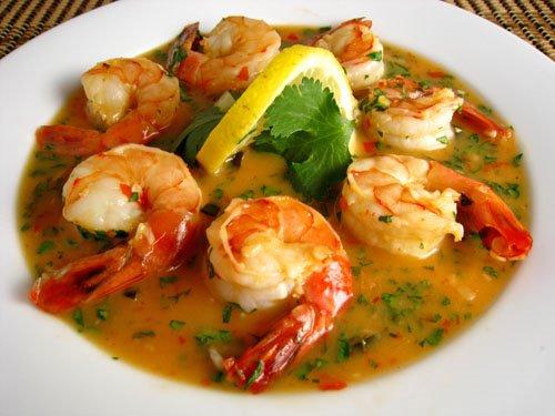 Gambas sauce citronnée