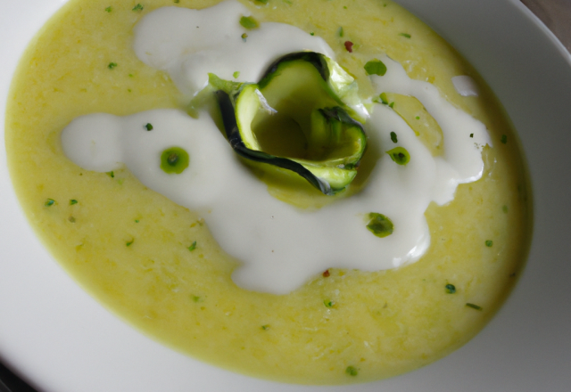 Velouté de courgette à la vache qui rit