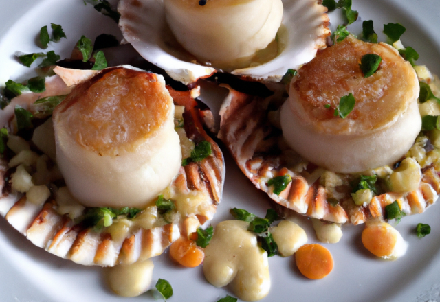 Champerloises et coquilles Saint Jacques