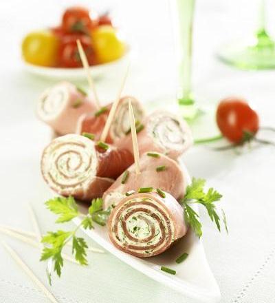 Petits roulés de jambon au Tartare