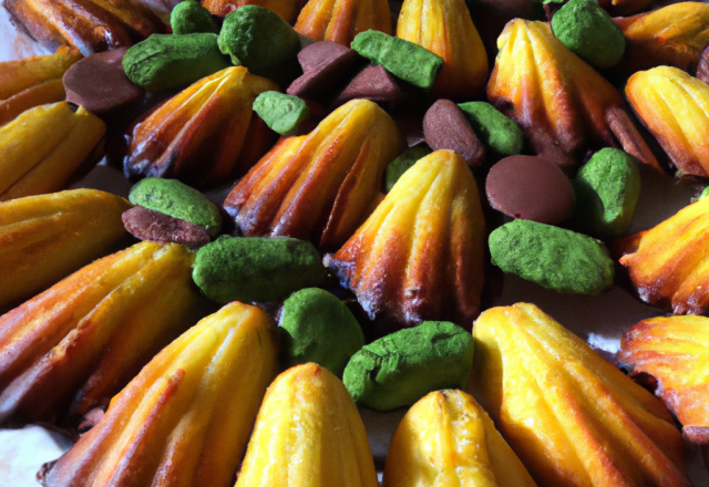 Madeleines au citron vert et pépites de chocolat