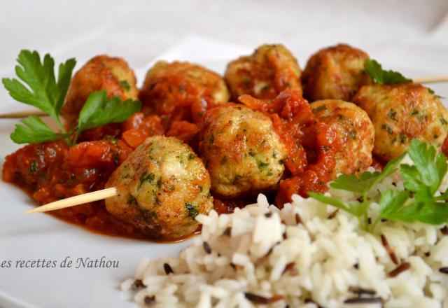 Boulettes de poulet, sauce au massalé pimenté de l'île Maurice