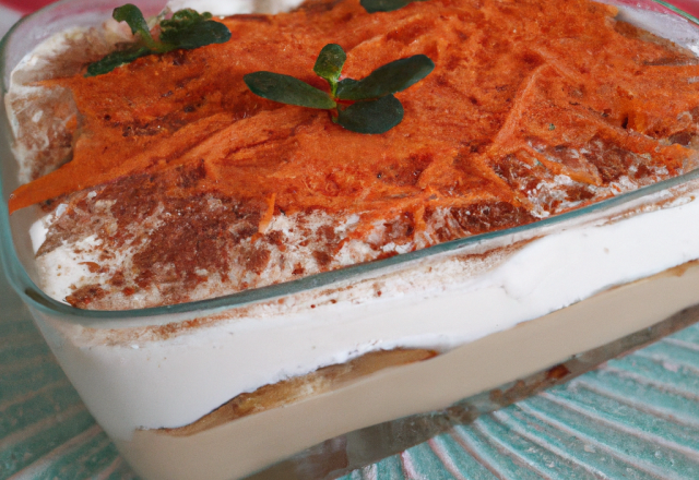 Tiramisu à la mousse de carottes