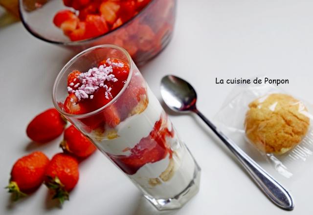 Verrine fraises et yaourt