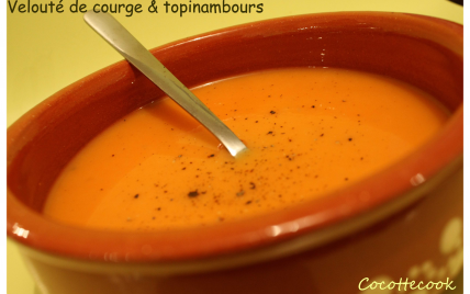 Velouté de courge et topinambours