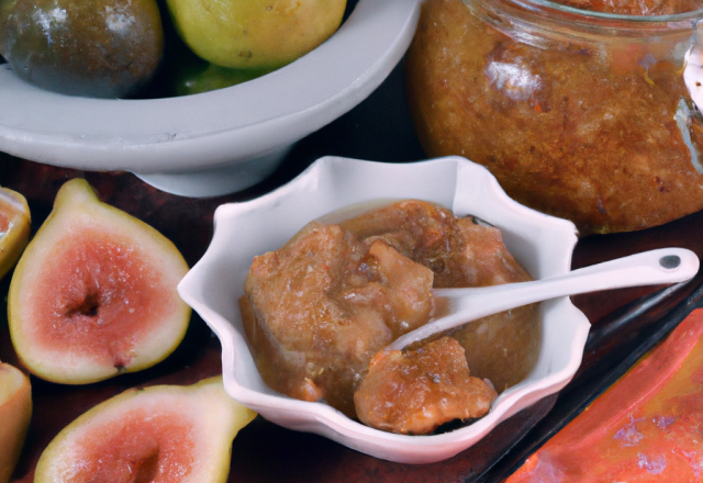 Chutney de figues et poires au thermomix