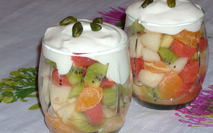 Verrine de fruits d'hiver