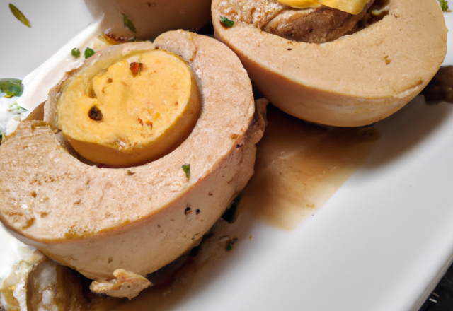 Œufs mollets au foie gras