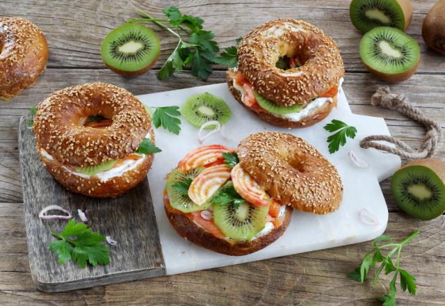 Bretzel-bagels au fromage et Kiwi de l'Adour IGP