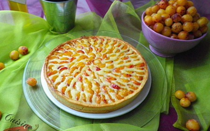 Tarte aux mirabelles et romarin