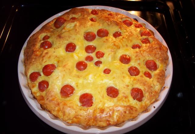 Clafoutis aux tomates cerises et vache qui rit