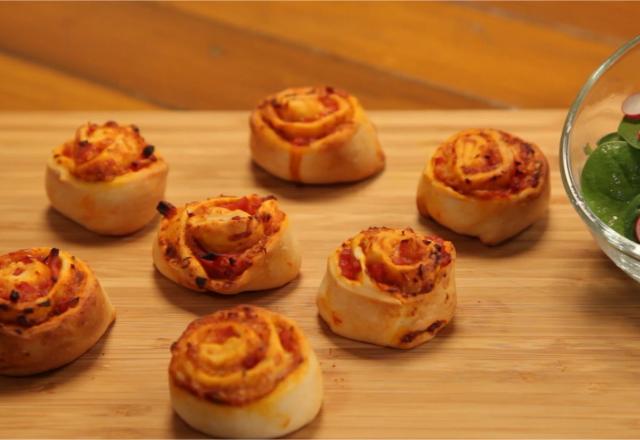 Pizza rolls jambon fromage