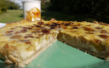 Tarte aux prunes du jardin