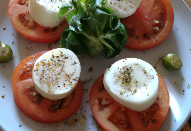 Tomates provençales et mozzarella